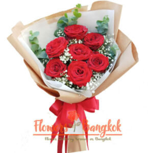 Flowers-Bangkok - 7 Red Roses Bouquet