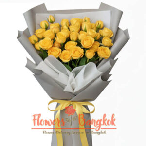 Golden Charm bouquet (Spray Yellow Roses) - Flowers-Bangkok