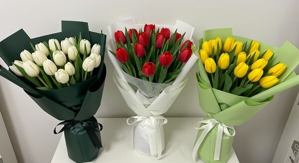 Tulips Delivery in Bangkok (3 bouquets of tulips)