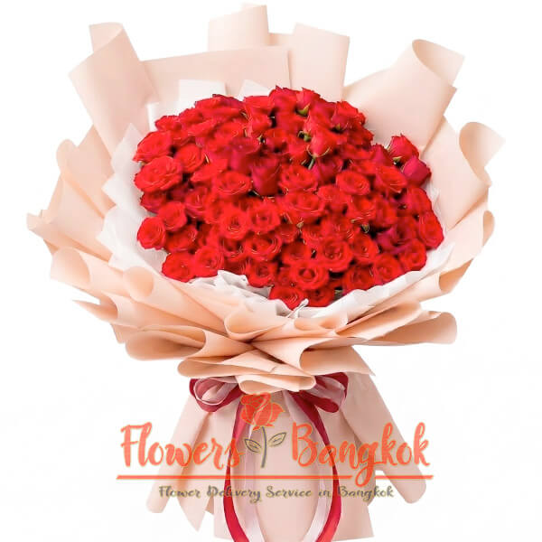 Dear Only bouquet (99 Red Roses bouquet) - Flowers-Bangkok