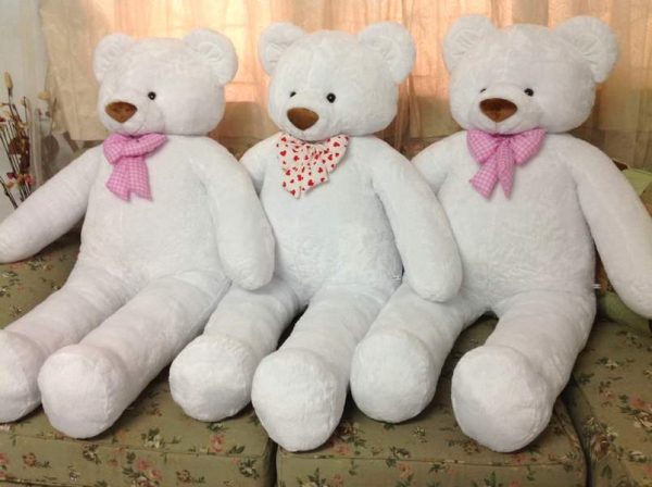 White Teddy Bear 120 cm - Flowers-Bangkok