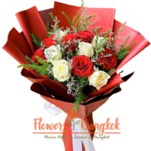 You and Me roses bouquet - Flower delivery Bangkok