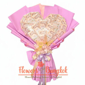 Caring Heart bouquet - Money Bouquet delivery in Bangkok
