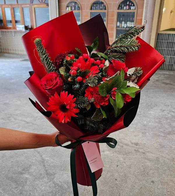 Jolly Red Christmas bouquet for from Flowers-Bangkok