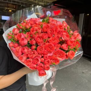 Flowers-Bangkok - 29 Orange Spray roses bouquet