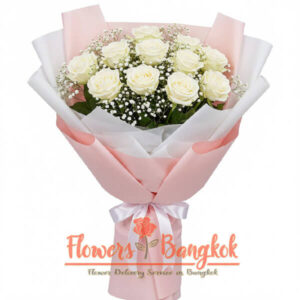 My Treasured One (11 White Roses) - Flowers-Bangkok