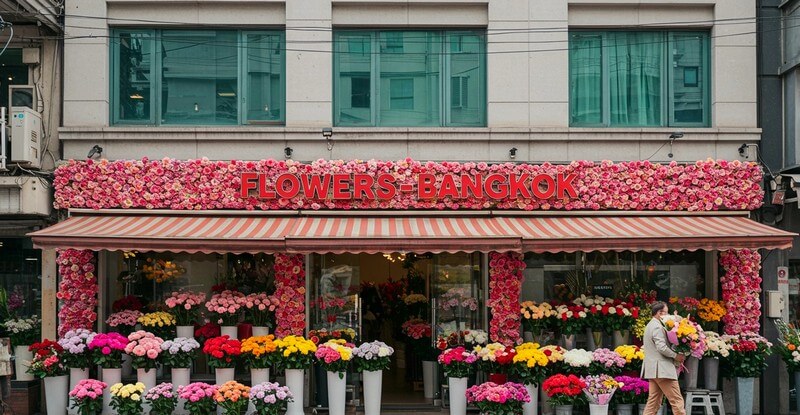 Order flowers in Bangkok - Flowers-Bangkok shop building