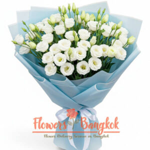 White Sharm bouquet (40+ White Eustoma) from Flower Delivery Bangkok