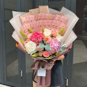 Money Bouquet Thailand- Flowers + 2000 thb (Flowers-Bangkok)