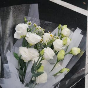 Thinking of you bouquet of white eustoma from Flowers-Bangkok