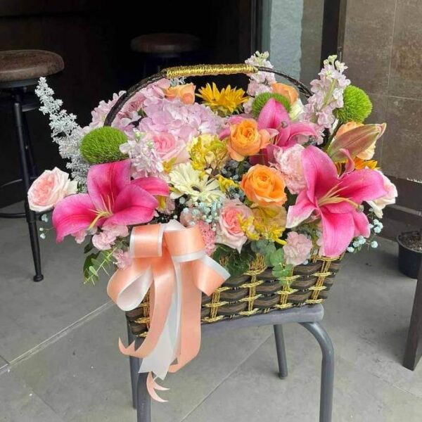 Adorable Blooms basket - Image 2
