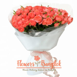 The Graceful Love Bouquet from Flowers-Bangkok - (29 Orange Spray roses)