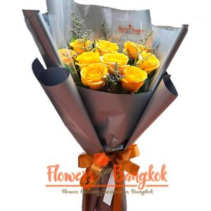 Flowers-Bangkok - 10 Yellow roses