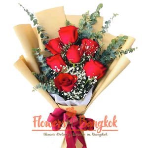 7 red Roses - Flower Delivery Bangkok