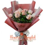 9 Pink Roses - Flower Delivery Bangkok Valentine's Day