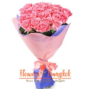 Flowers-Bangkok - 25 pink roses