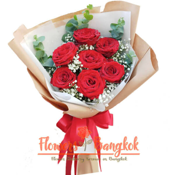 Flowers-Bangkok - 7 Red Roses Bouquet