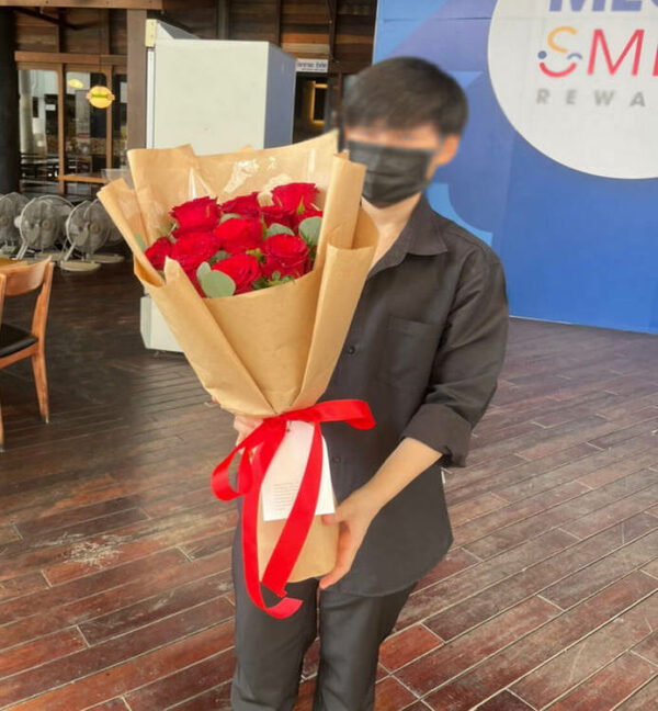 I Love You bouquet (12 Red Roses) - Flower Delivery Bangkok