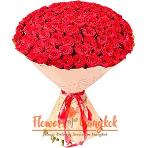 Flowers-Bangkok - 100 red roses