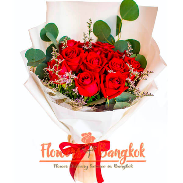 10 Red Roses - Same day flower delivery in Bangkok