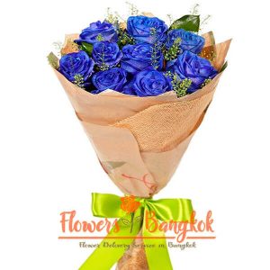 9 Blue Roses - Flowers Delivery Bangkok