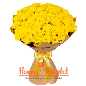 Flowers-Bangkok - Bouquet of Yellow Chrysanthemums bouquet