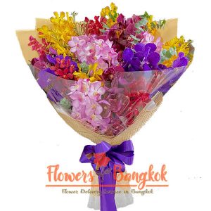 Mixed Orchids bouquet - Flower Delivery Bangkok