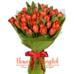 30 Red Tulips bouquet - Flower Delivery Bangkok