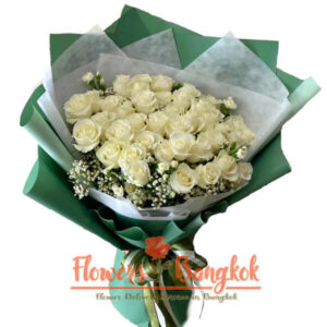 Flowers-Bangkok flower shop - 35 White Roses