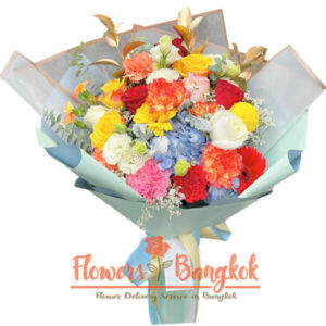 Vivid Blossoms bouquet from Flowers-Bangkok