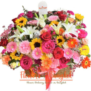 Flaming Feelings flower basket from Flowers-Bangkok