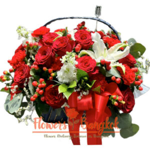 Lots of Love flower basket - Flowers-Bangkok