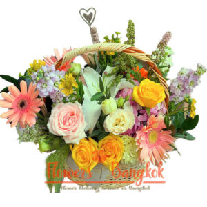Summer Memories flower basket - Flowers-Bangkok shop
