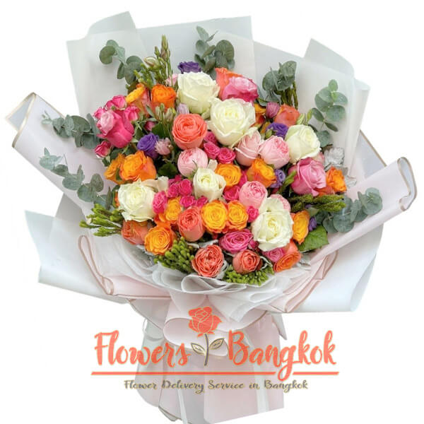 Rich palette bouquet - flowers-bangkok